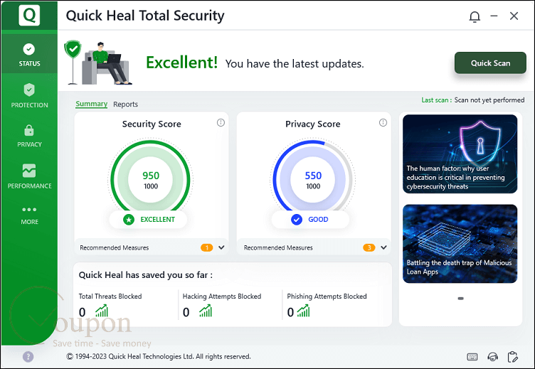 Quick Heal Total Security Coupon Code