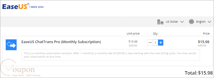 Easeus Chattrans Pro Coupon Code