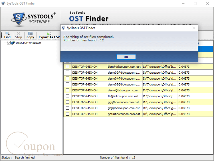 Ost Finder Screenshot