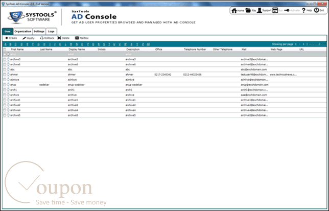 Systools Ad Console Screenshot 2024