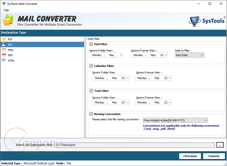 Systools Mail Converter Screenshot