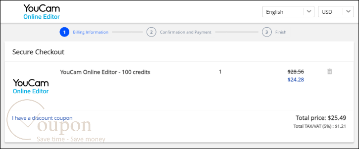 Youcam Online Editor Coupon Code