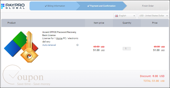 Accent Office Password Recovery Coupon Code