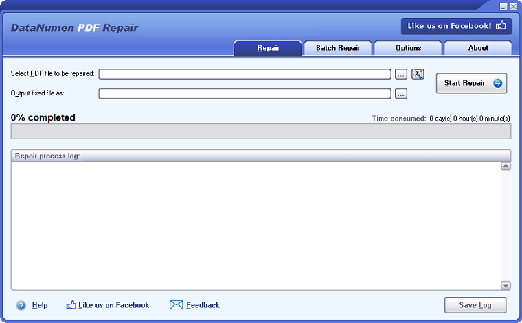 Datanumen Pdf Repair Screenshot