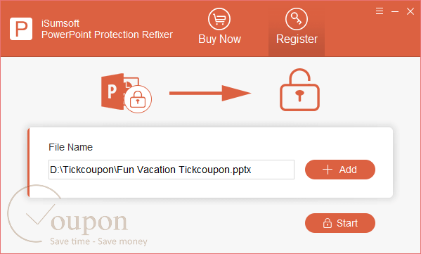 Isumsoft Powerpoint Protection Refixer Screenshot