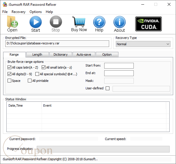 Isumsoft Zar Password Refixer Screenshot