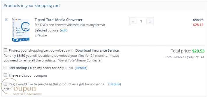 Tipard Total Media Converter Coupon Code