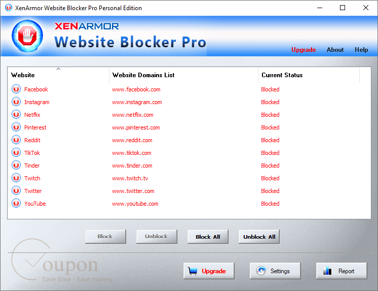Xenarmor Website Blocker Pro Screenshot