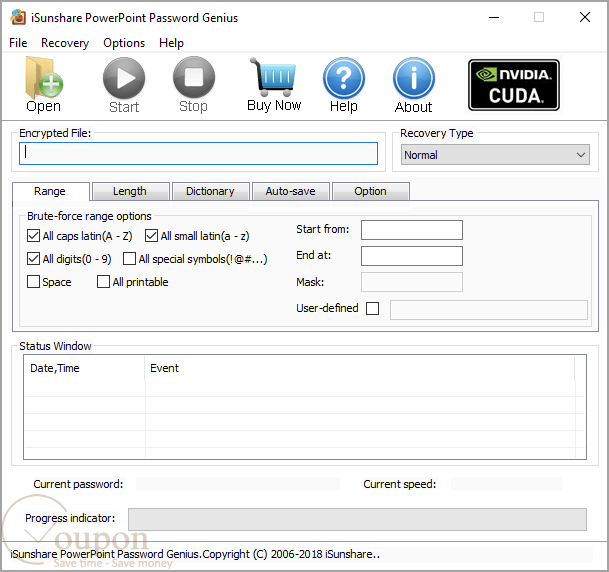 Isunshare Powerpoint Password Genius Screenshot