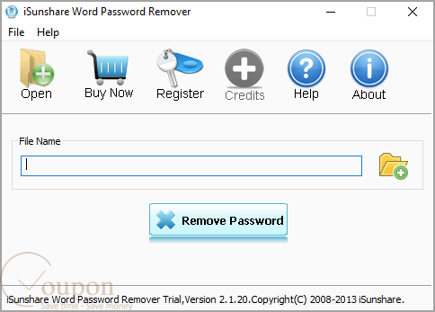 Isunshare Word Password Remover Screenshot
