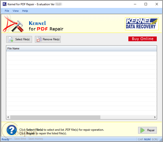 Kernel For Pdf Repair Screenshot