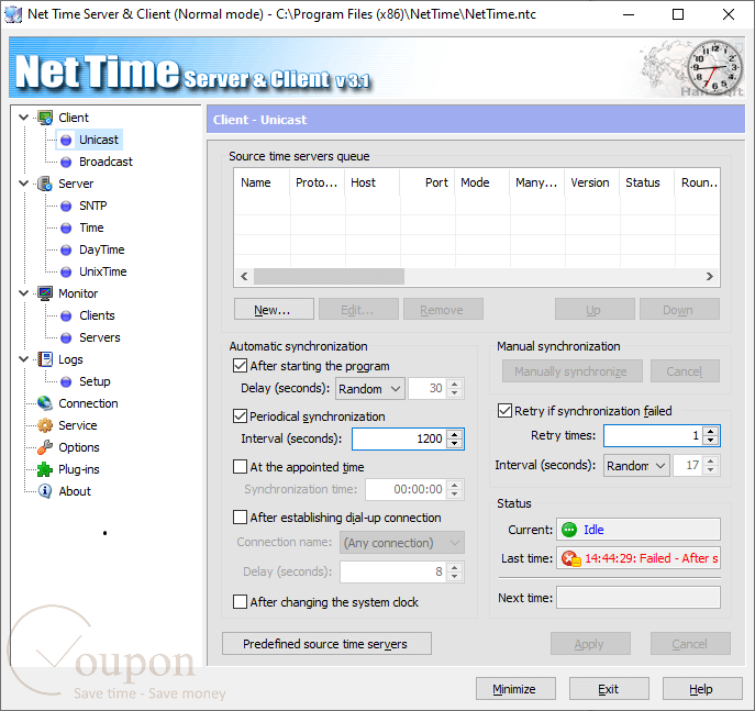 Net Time Server Client Screenshot