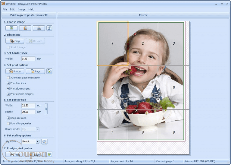 Ronyasoft Poster Printer Screenshot