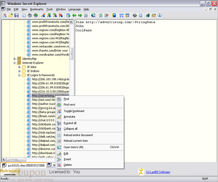 Secret Explorer Pro Screenshot