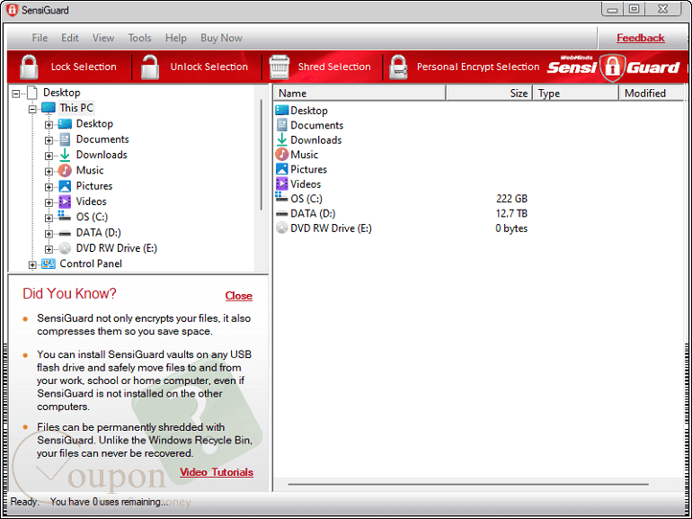 Sensiguard Screenshot