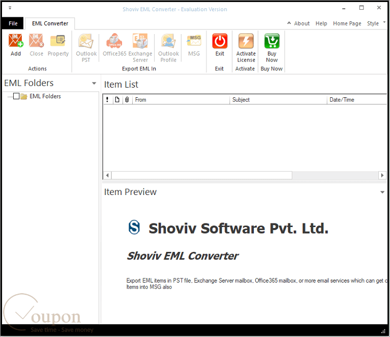 Shoviv Eml Converter Screenshot