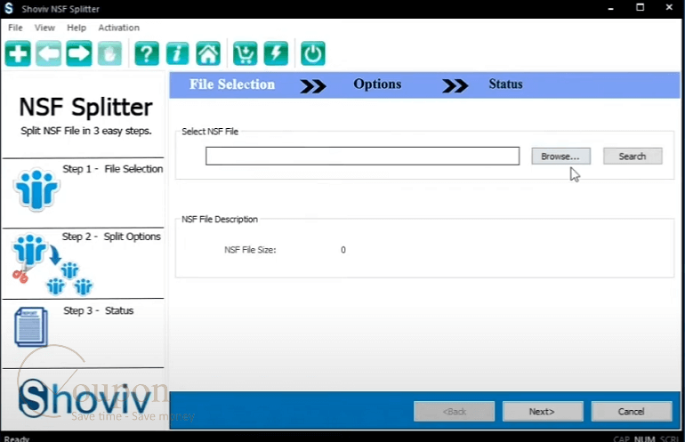 Shoviv Nsf Splitter Screenshot