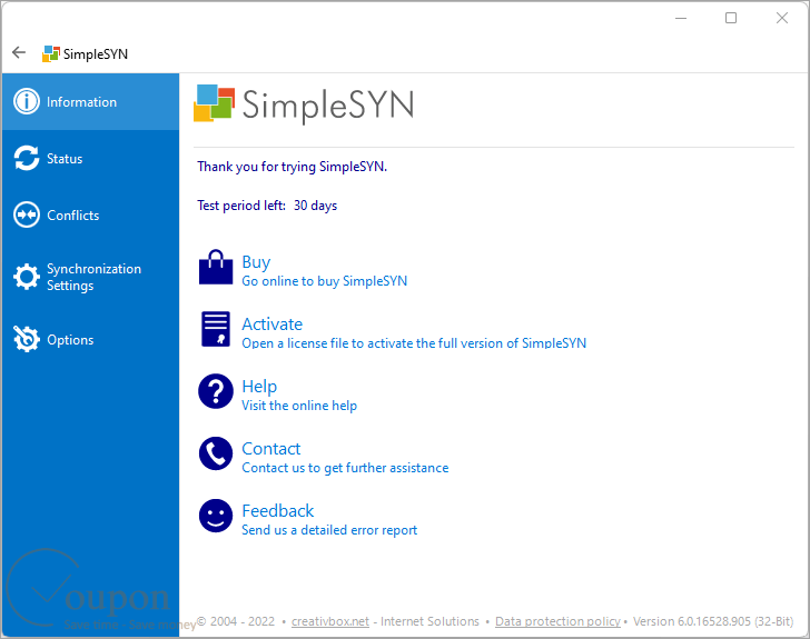 Simplesyn Screenshot