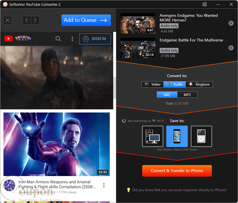 Softorino Youtube Converter Pro Screenshot