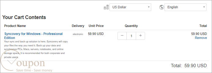 Syncovery For Windows Professional Coupon
