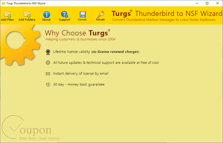 Turgs Thunderbird To Nsf Wizard Screenshot