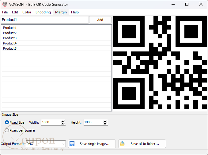 Vovsoft Bulk Qr Generator Screenshot