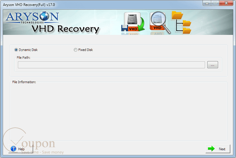 Aryson Vhd Recovery Screenshot