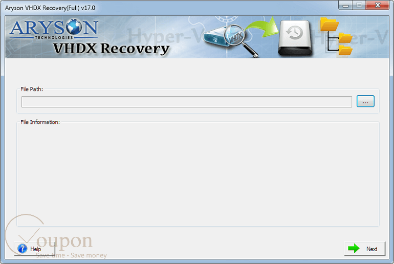 Aryson Vhdx Recovery Screenshot