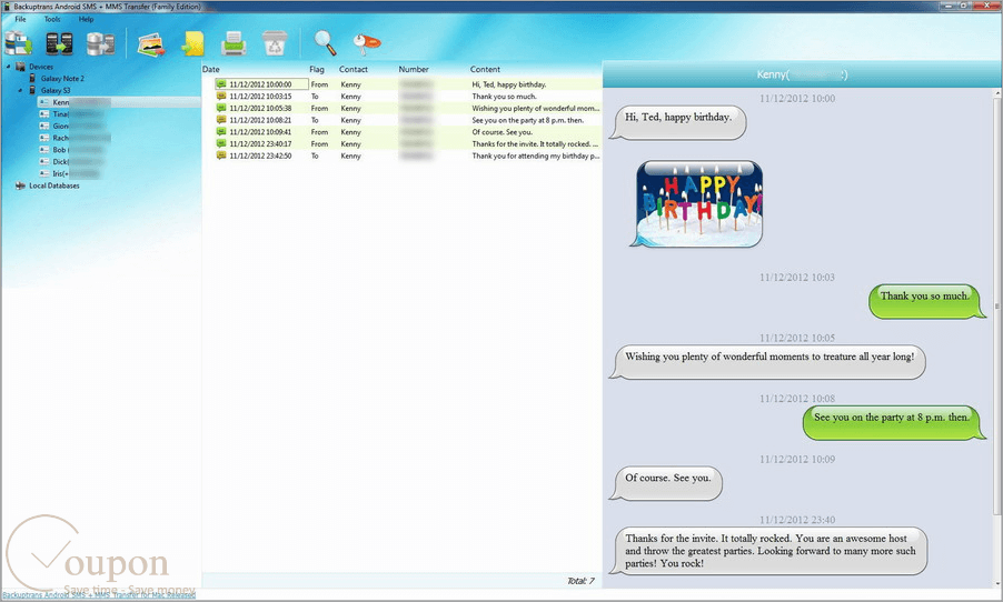 Backuptrans Android Sms Mms Transfer Screenshot