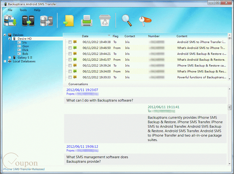 Backuptrans Android Sms Transfer Screenshot