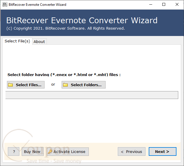 Bitrecover Evernote Converter Wizard Screenshot 1