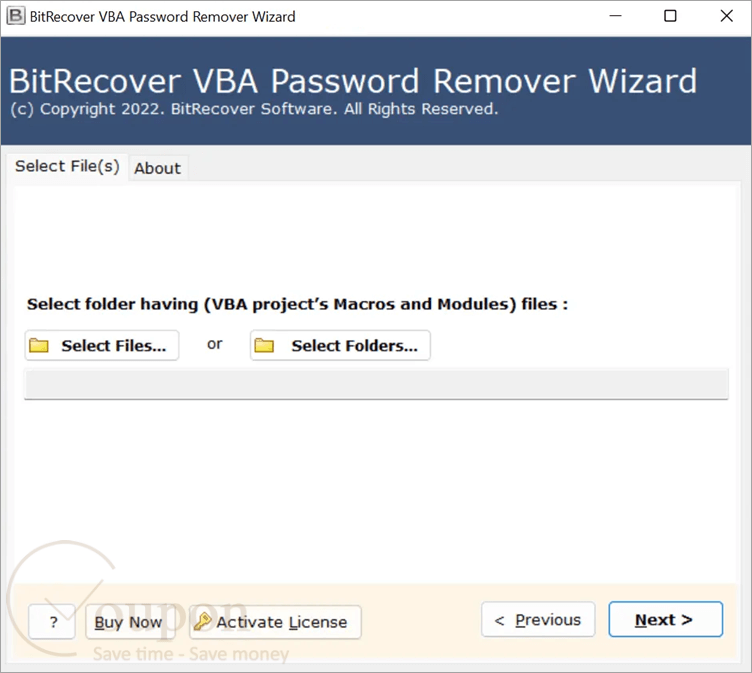 Bitrecover Vba Password Remover Wizard Screenshot