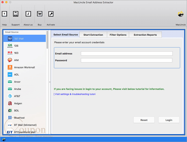 Macuncle Email Address Extractor Screenshot