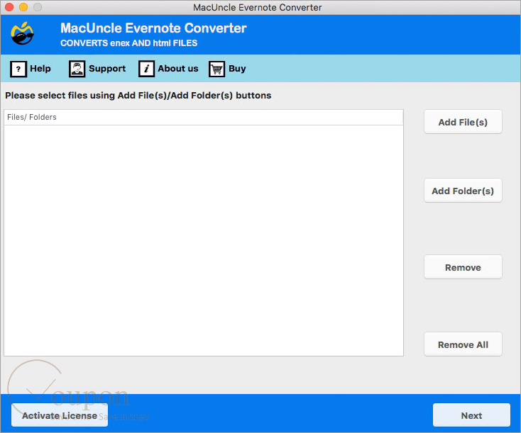 Macuncle Evernote Converter Screenshot