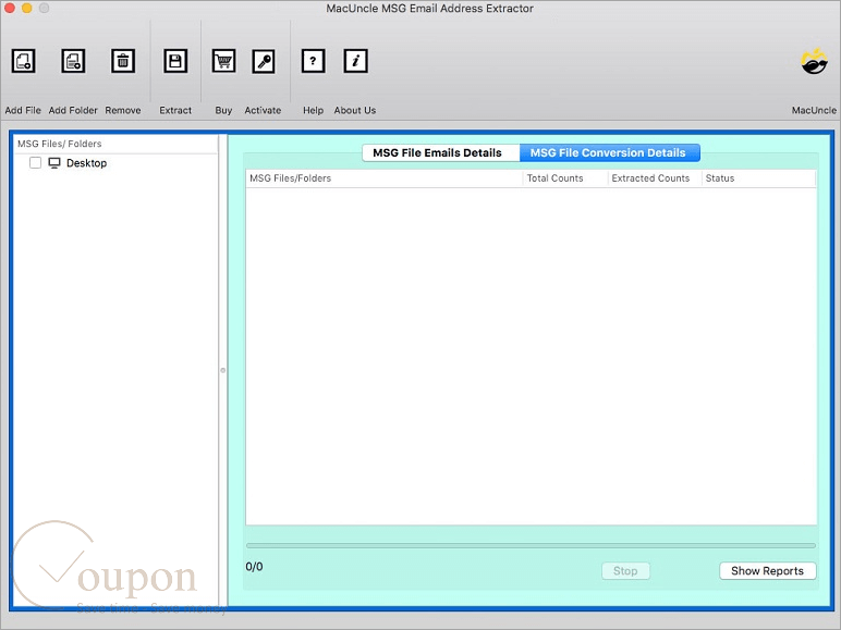 Macuncle Msg Email Address Extractor Screenshot