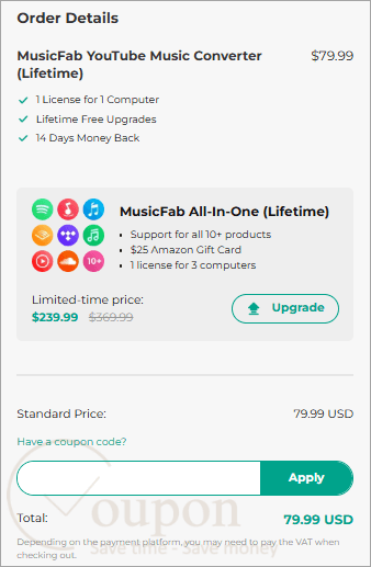 Musicfab Youtube Music Converter Coupon Code
