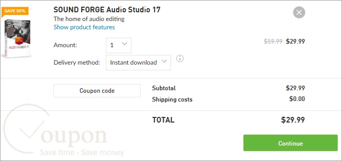 Sound Forge Audio Studio Coupon Code
