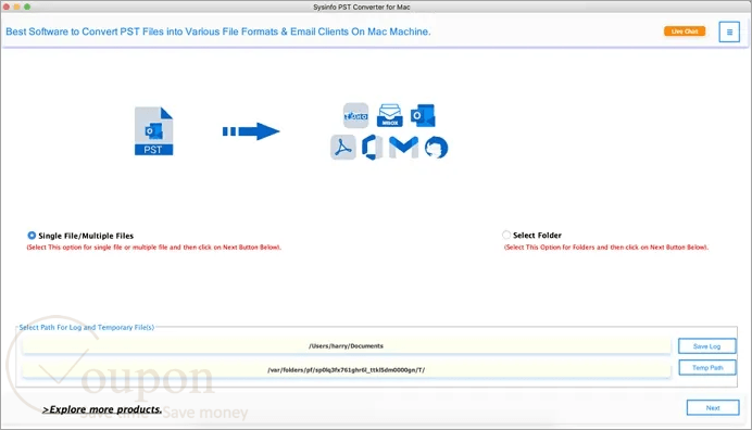 Sysinfo Mac Pst Converter Screenshot