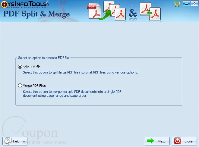 Sysinfo Pdf Split And Merge Screenshot