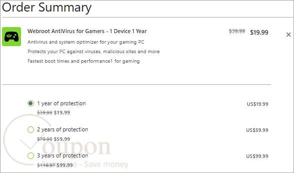 Webroot Antivirus For Gamers Coupon Code