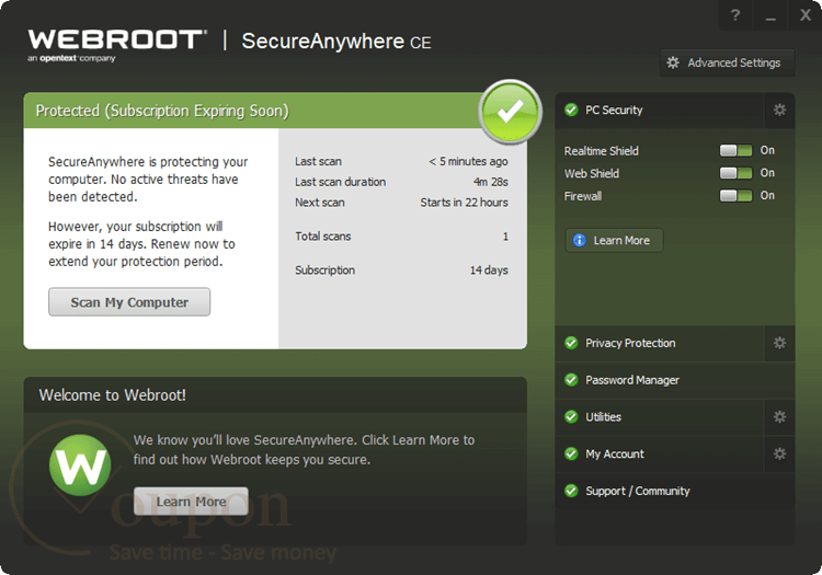 Webroot Premium Screenshot
