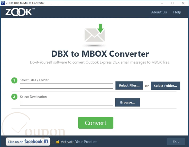 Zook Dbx To Mbox Converter Screenshot
