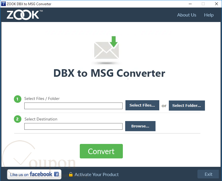 Zook Dbx To Msg Converter Screenshot