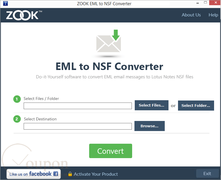 Zook Eml To Nsf Converter Screenshot