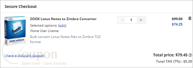 Zook Lotus Notes To Zimbra Converter Coupon Code