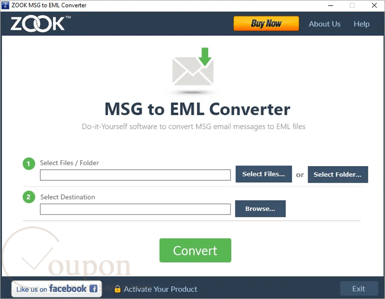Zook Msg To Eml Converter Screenshot
