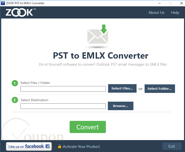 Zook Pst To Emlx Converter Screenshot