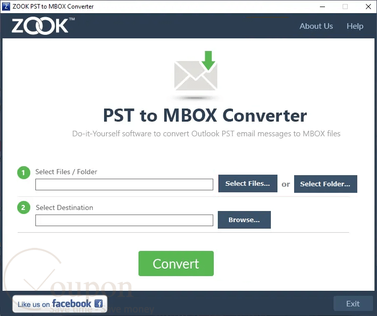 Zook Pst To Mbox Converter Screenshot