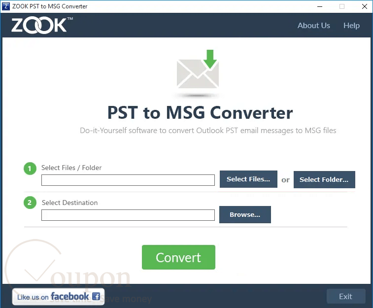 Zook Pst To Msg Converter Screenshot