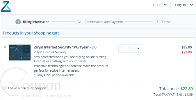 Zillya Internet Security Coupon Code